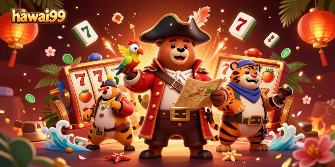Engage with hawai99's thrilling jackpot slots featuring an adventurous pirate scene.