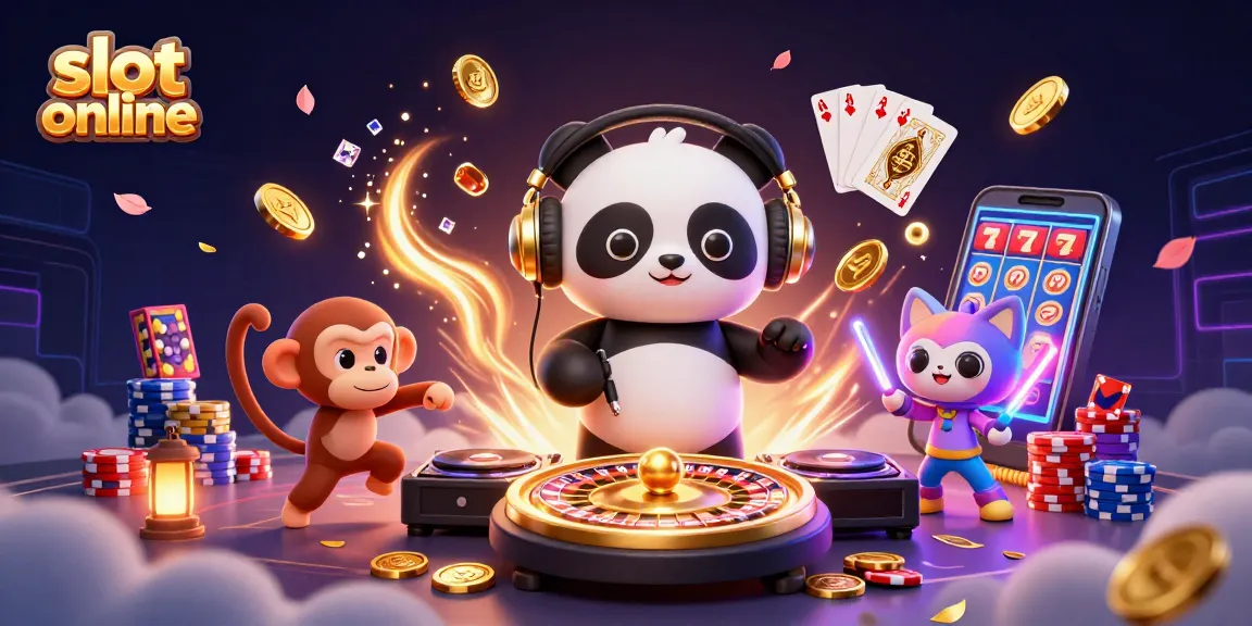 Jelajahi slot online dengan DJ panda, monyet breakdance, dan anak kucing di dunia kasino yang berkilauan