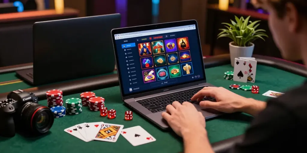 Engaged player exploring online betting options, read more here for insights on gaming experiences.