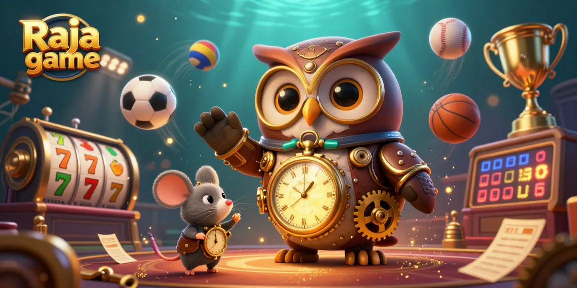 Engage with Raja game in an ultra-detailed 3D casino scene featuring vibrant characters and game elements.