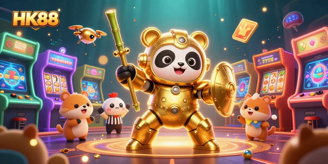 Engage in exciting gameplay at HK88 with a dynamic 3D casino scene featuring unique game elements.