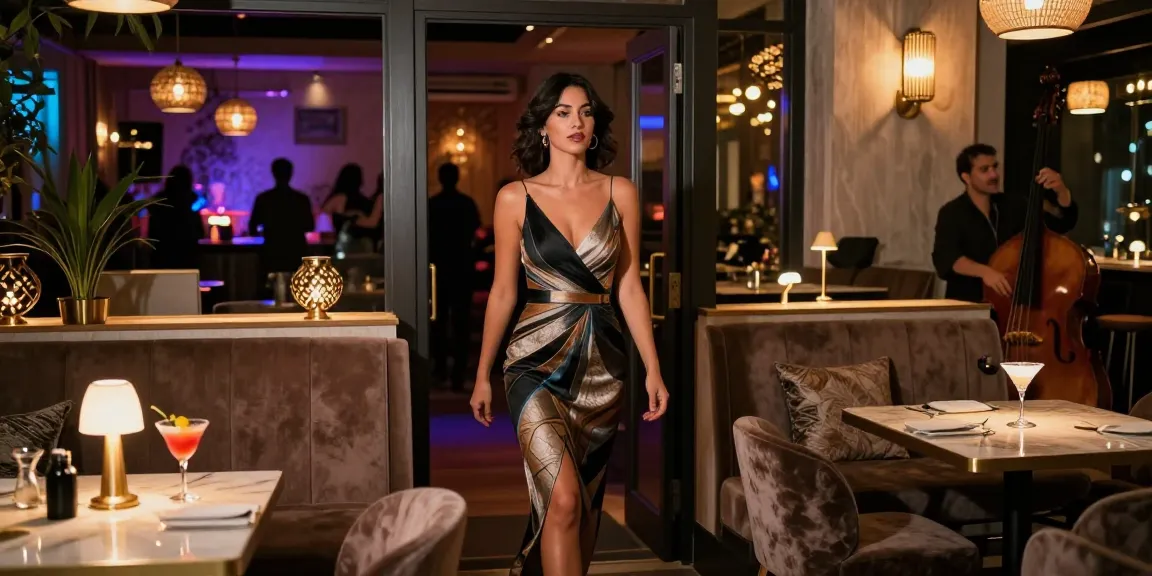 Sefaköy Escort: A stylish woman enjoying a vibrant night out in a classy lounge, showcasing elegance and sophistication.