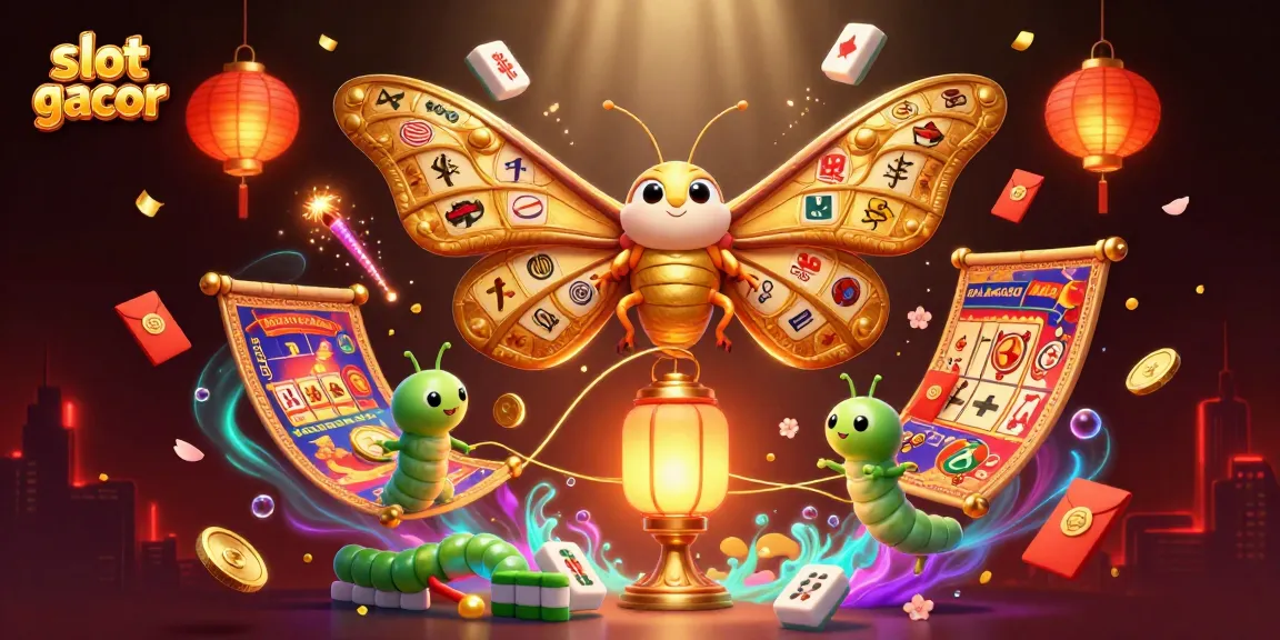 Experience the thrill of slot gacor with golden-winged characters and vibrant casino elements.