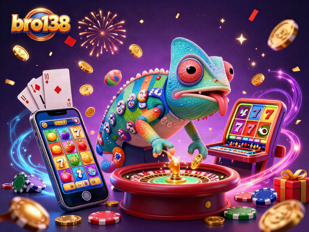 Spin to win with bro138 as the chameleon casino owner delights in jackpots and vibrant slot games.