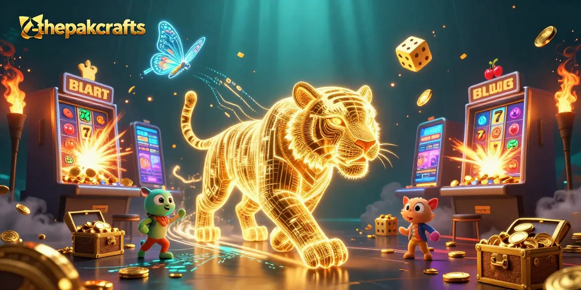 Experience thrilling wins with thepakcrafts in a vibrant, illuminated casino scene.