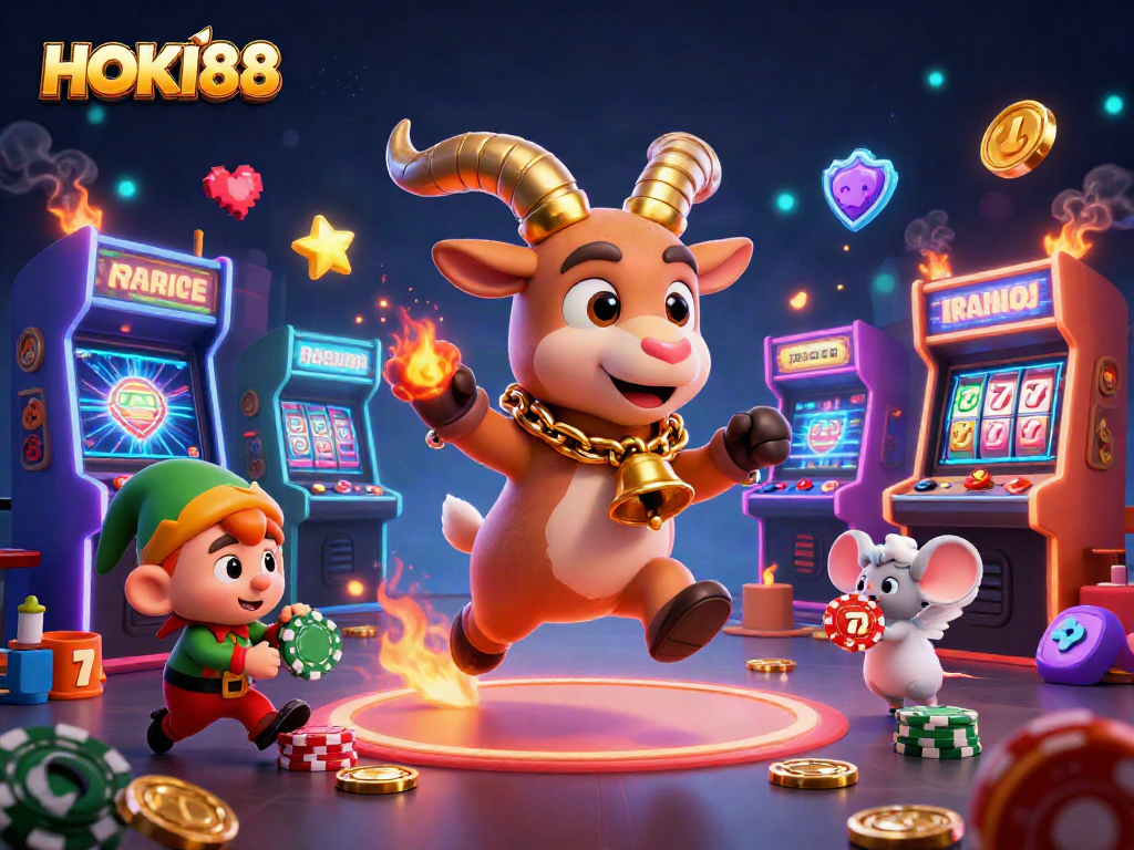 Experience thrilling gameplay at HOKI88 holiday-horror casino with lively 3D characters and gaming elements.