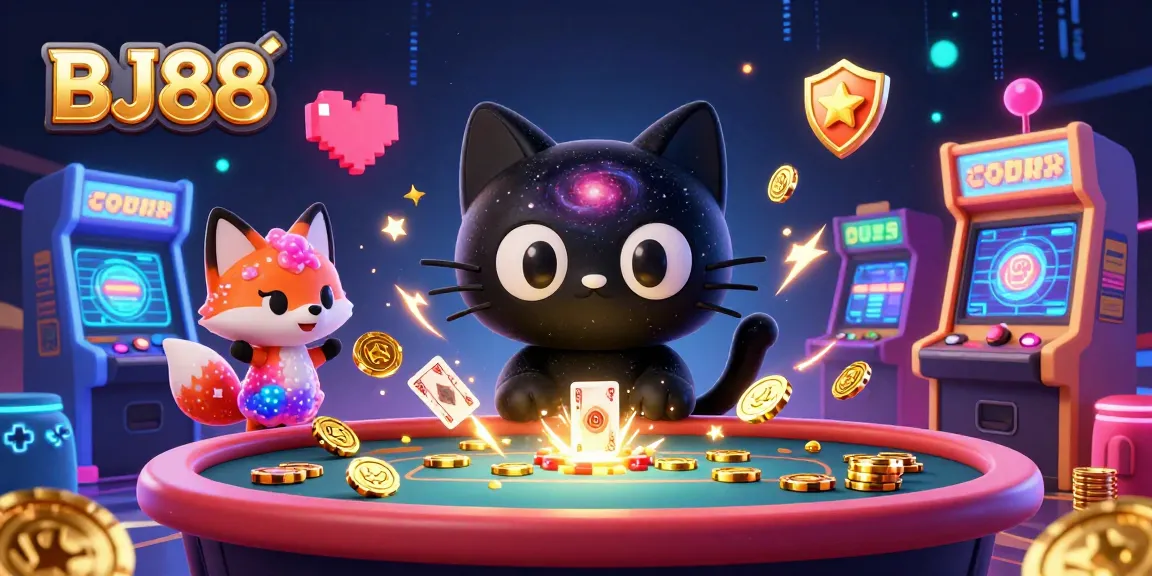 Engage with BJ88's cosmic casino through a captivating universe of games and vibrant characters.
