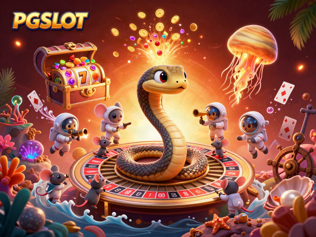 Experience thrilling PG SLOT action with vibrant cosmic characters and dynamic betting scenes.