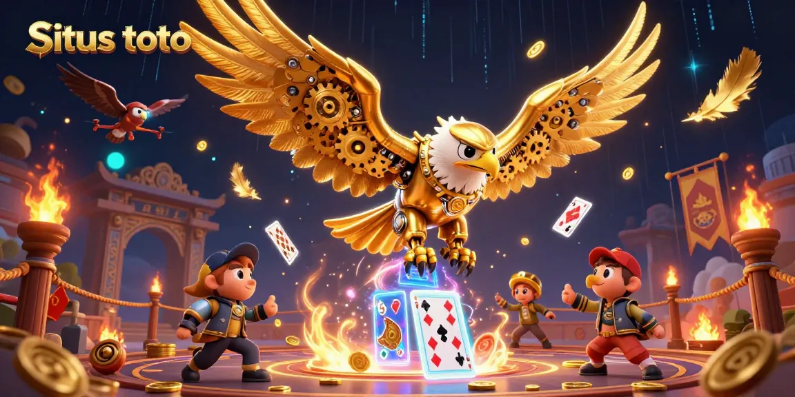 Engage with Situs toto and win with a thrilling 3D casino scene showcasing dynamic characters and excited gameplay.