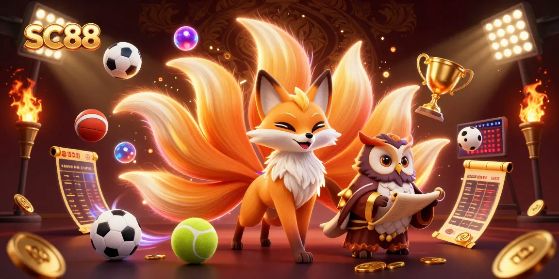 Win big at SC88 casino with spirited characters showcasing vibrant gaming action and excitement.