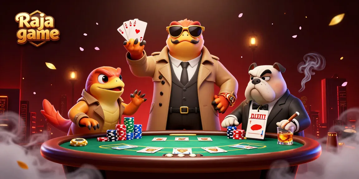 Engage with Raja game excitement featuring clever characters and vibrant casino elements.