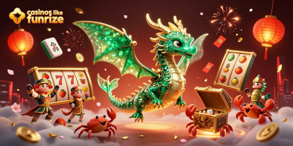 Win big at casinos like Funrize with immersive 3D slot action and festive visuals.