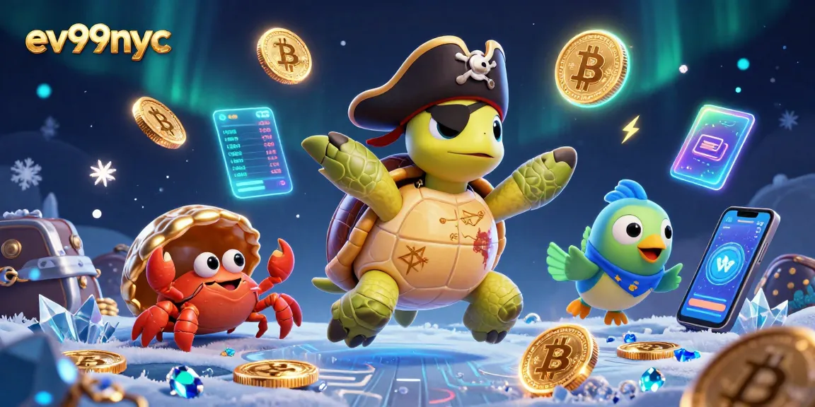 Engage with ev99nyc's treasure-filled adventure in this vibrant casino-themed illustration.