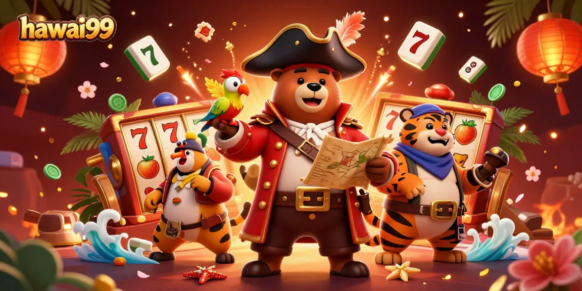 Engage with hawai99's thrilling jackpot slots featuring an adventurous pirate scene.