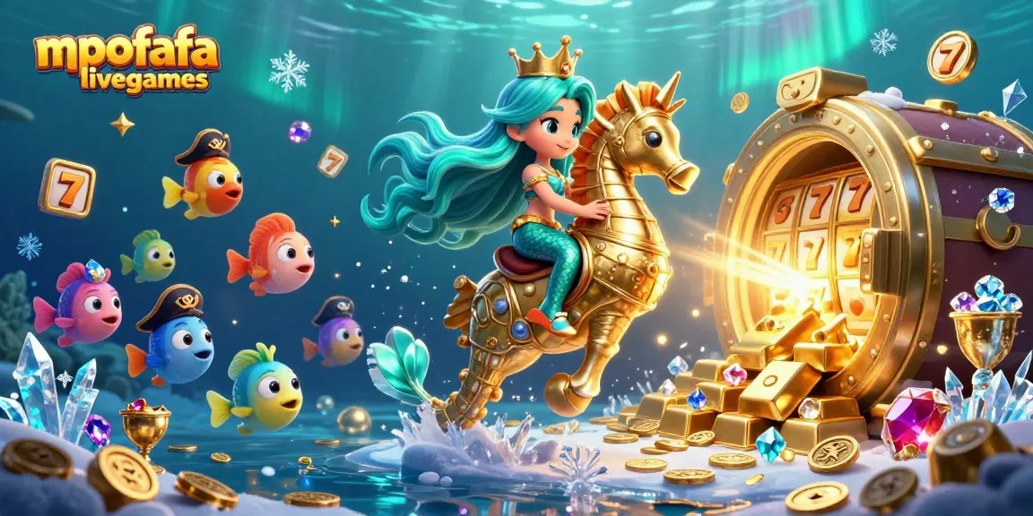 Experience the thrill of mpofafa livegames with vibrant casino elements and a magical underwater theme.