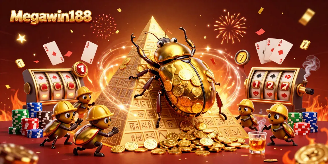 Megawin188 menghadirkan pengalaman bermain slot online dengan karakter unik dan simbol kasino yang menarik.
