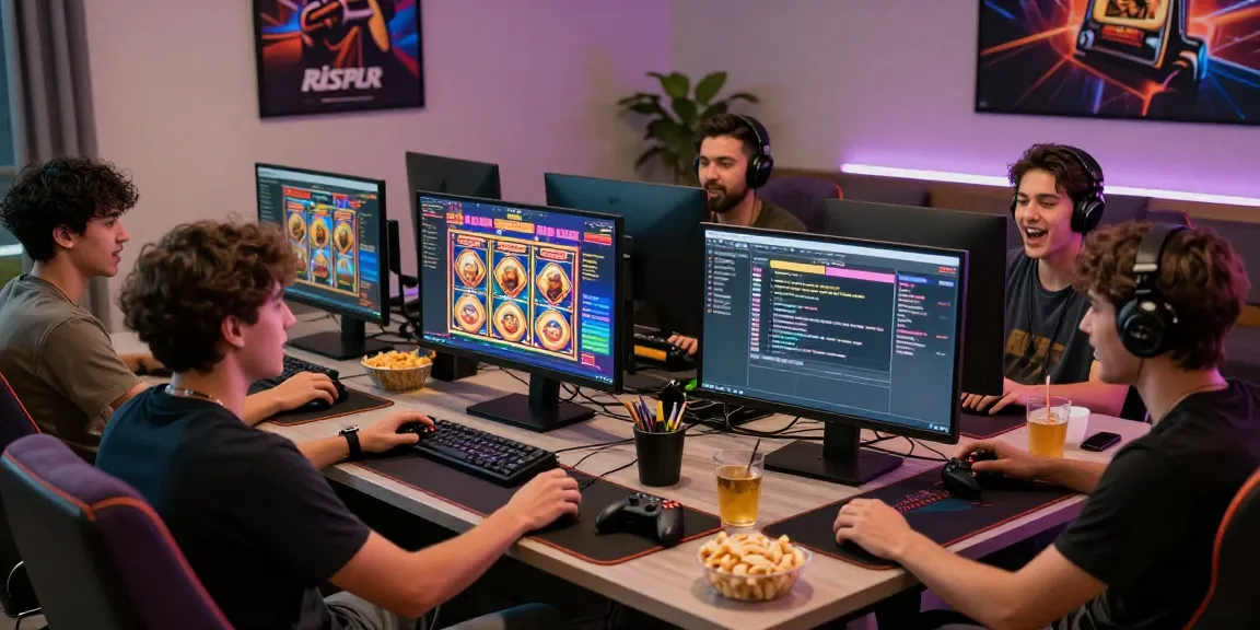 Group of friends enjoying pajaktoto online gaming session in a cozy and vibrant setting.