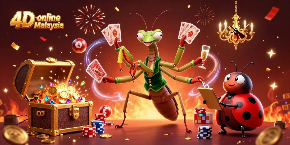 Engage with exciting 4D online Malaysia gameplay, featuring unique characters amidst vibrant casino elements.