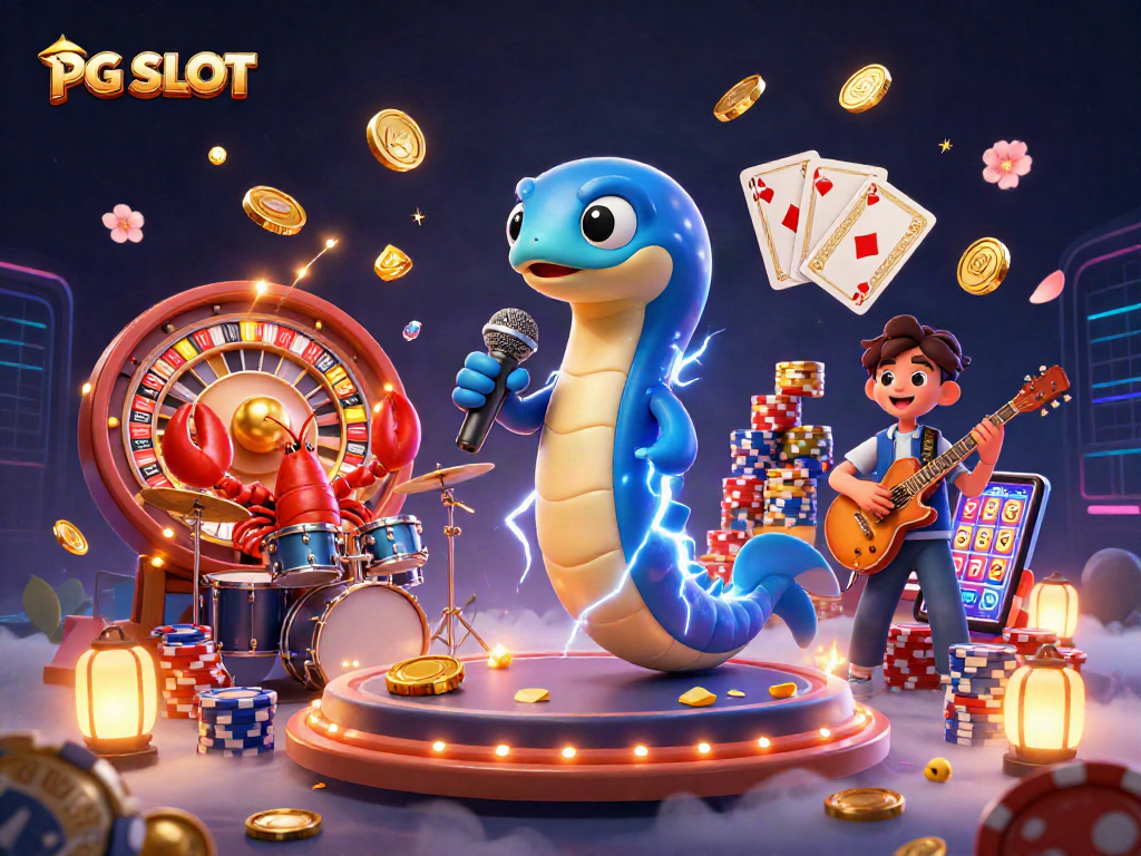 PG SLOT showcases exciting casino action with vibrant characters and dynamic elements in a captivating underwater scene.