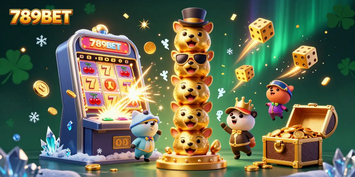Experience the thrill of jackpots at 789BET with a vibrant casino scene bursting with excitement.