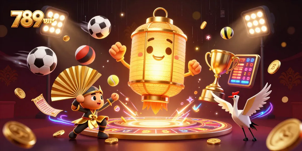 Engage at 789win with vibrant casino action featuring sports elements and lucky symbols.