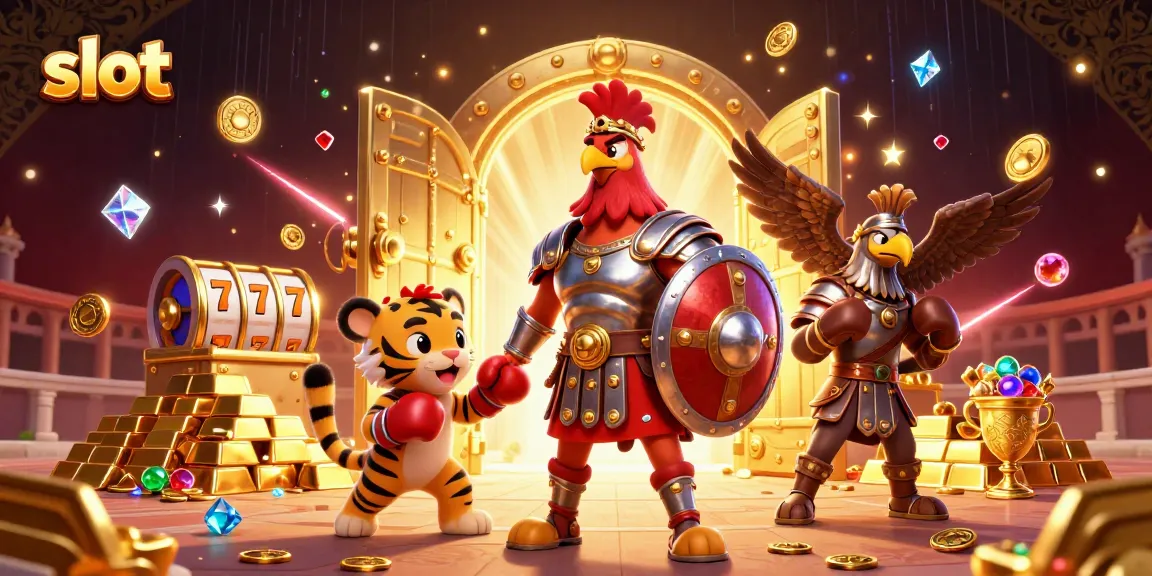Putar slot dengan karakter ayam jantan bertempur di arena, penuh harta dan keseruan!
