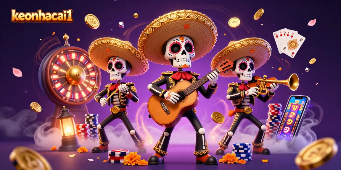 Experience the excitement of keonhacai1 with a thrilling mariachi band in a casino scene.