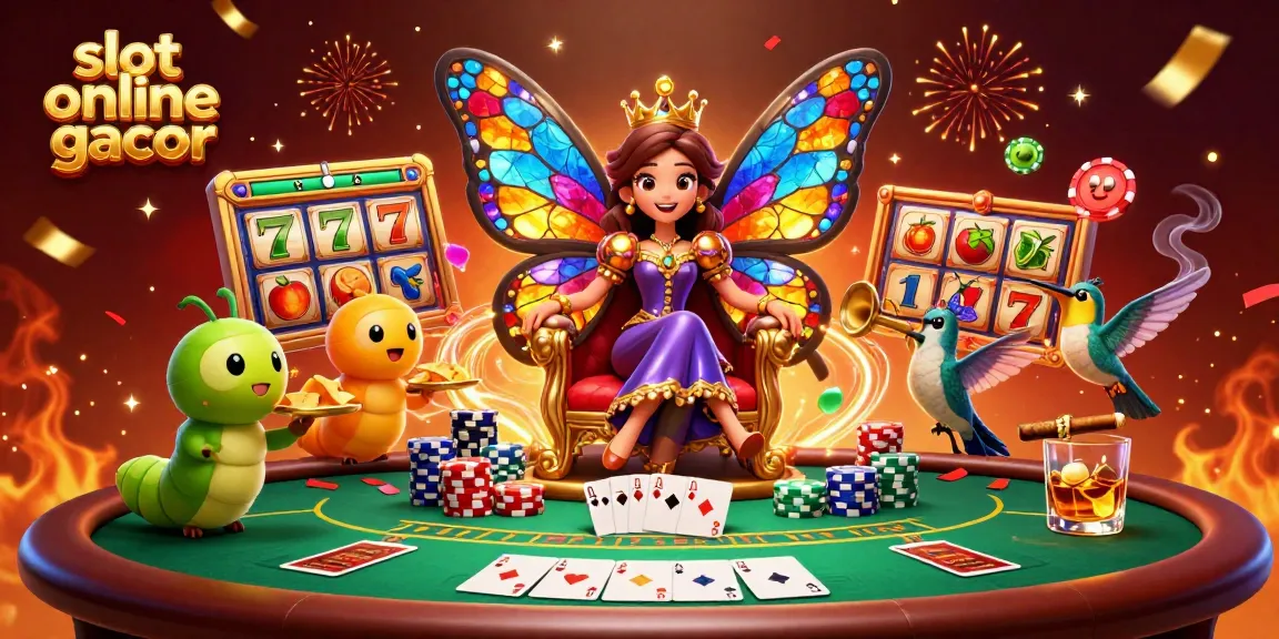 Experience the excitement of slot online gacor with vibrant characters in a dazzling casino scene.