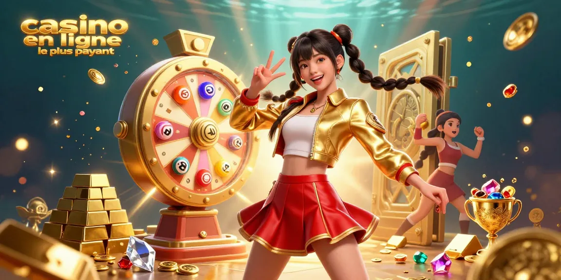 Découvrez le frisson du casino en ligne le plus payant avec des personnages vibrants et des éléments de jeu éblouissants dans cette illustration.