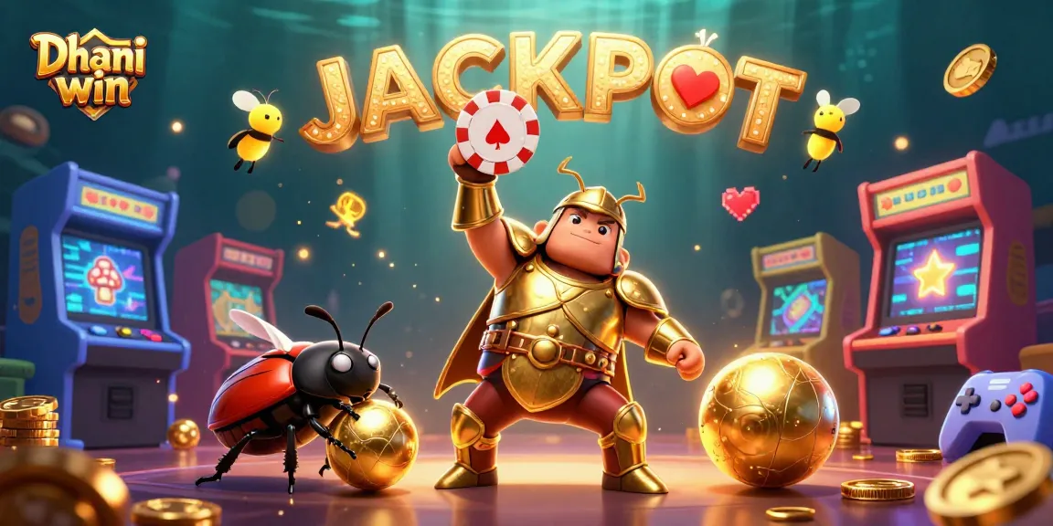 Dhani win captures the action with hercules beetle and dung beetle in casino victory pose.