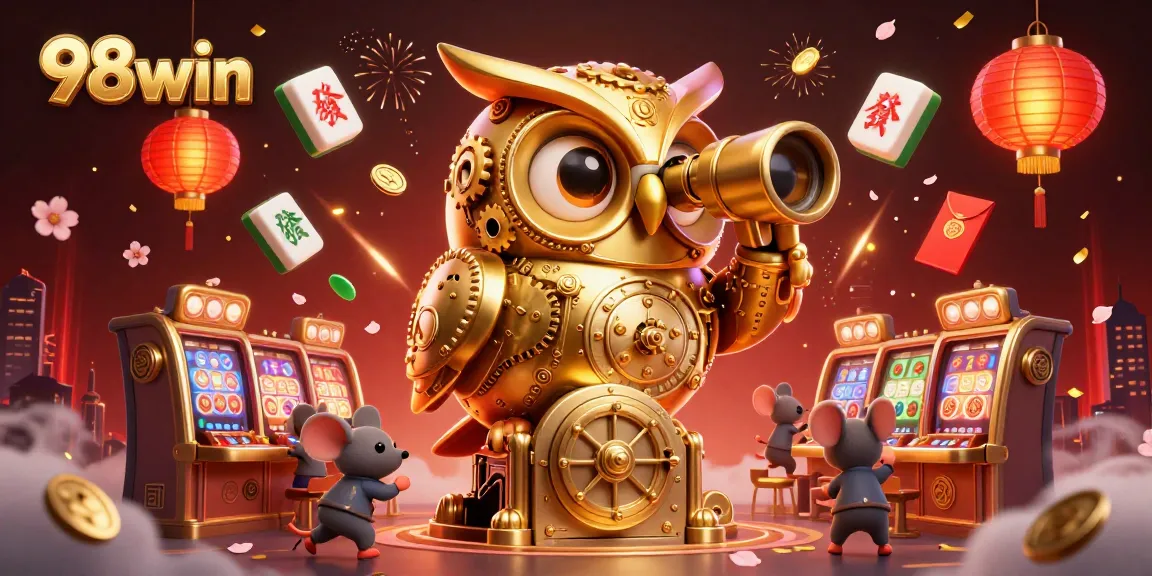 Engage with 98win’s vibrant casino atmosphere filled with cartoon characters and dynamic game elements.