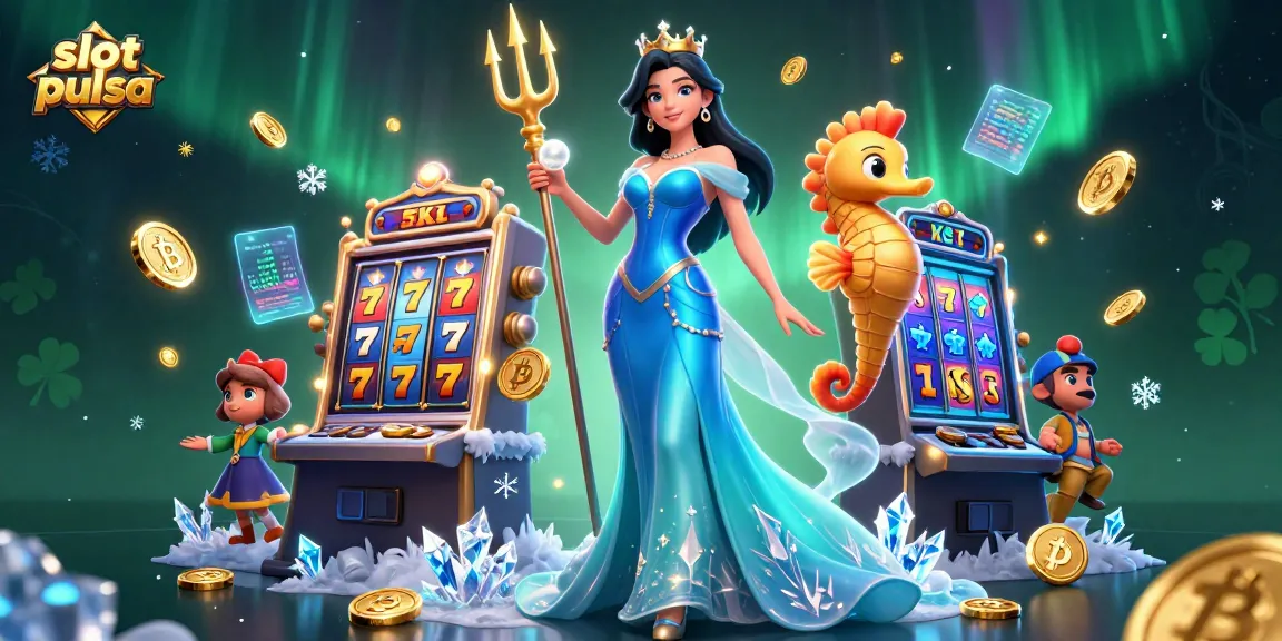Play exciting slot pulsa games with vibrant underwater elements in a captivating 3D illustration.