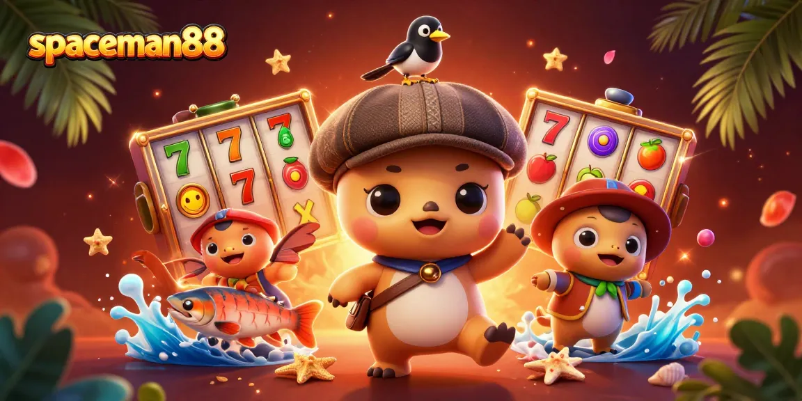 Play exciting slots with spaceman88 featuring dynamic characters and vibrant gaming elements