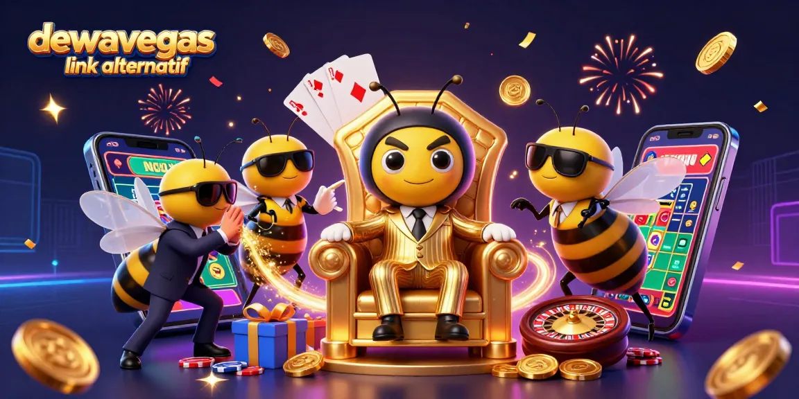 Engage in thrilling baccarat action at dewavegas link alternatif with a vibrant casino scene featuring a bumblebee mob boss.