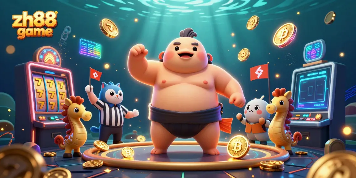 Engage with the zh88 game in an ultra-detailed underwater casino scene showcasing exciting gaming elements.