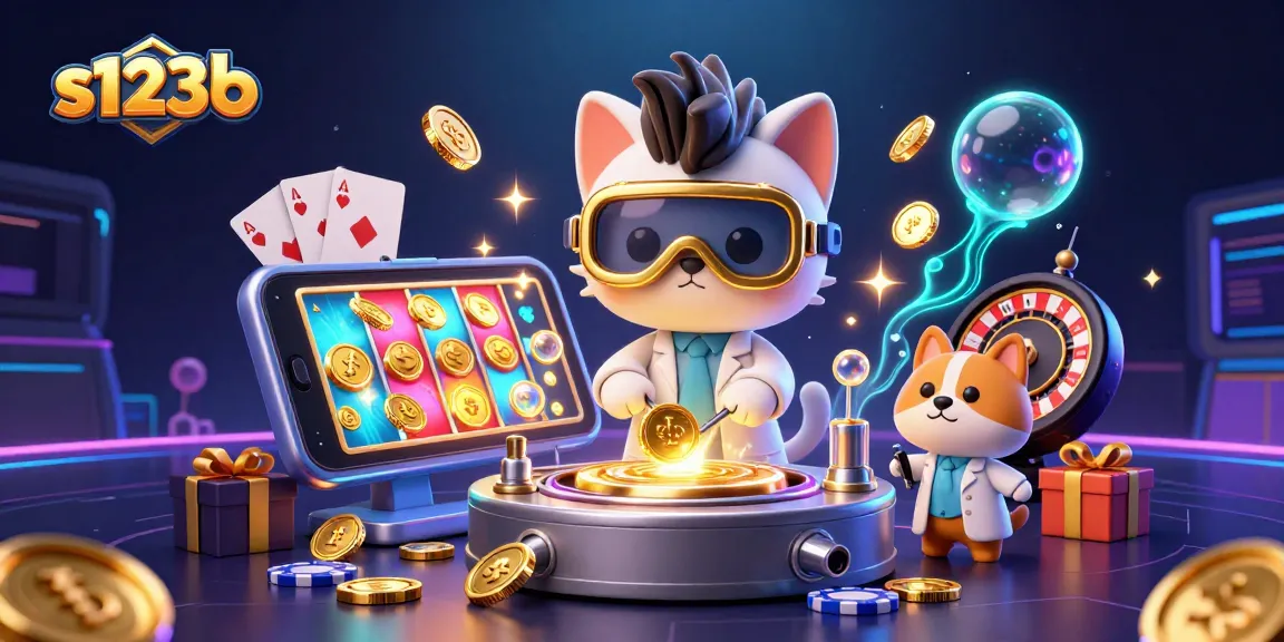 Experience thrilling gameplay with s123b's vibrant casino scene filled with dynamic slot and card elements.