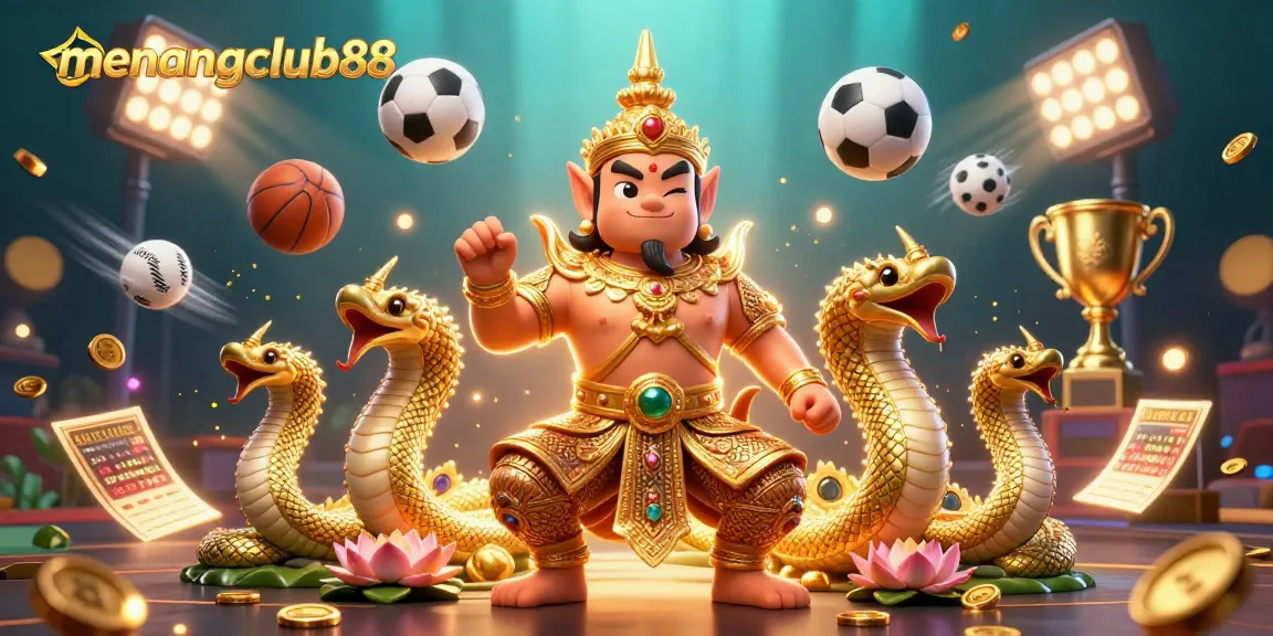 Bet on a thrilling online experience with menangclub88, featuring sports betting excitement and vibrant visuals.