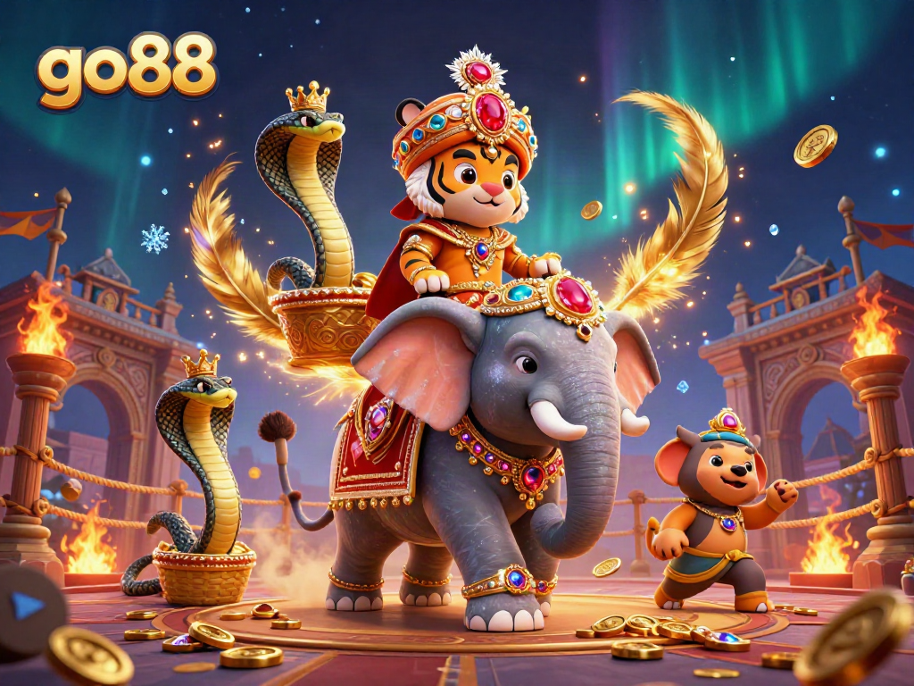 Join the fun with go88, where a majestic maharaja tiger leads an exciting adventure in gambling.