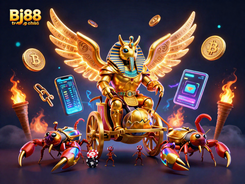 Experience exciting gameplay with Bj88 trang chủ in a vibrant casino world full of crypto elements.