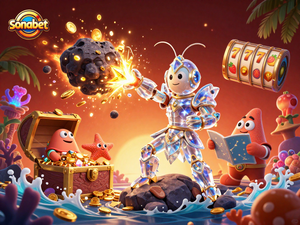 sonabet urges gamblers to unlock treasure with thrilling slot games amidst shimmering jewels.
