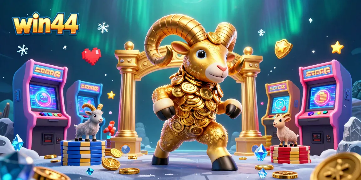 Experience exhilarating gameplay with win44, featuring eye-catching golden ram and casino elements.