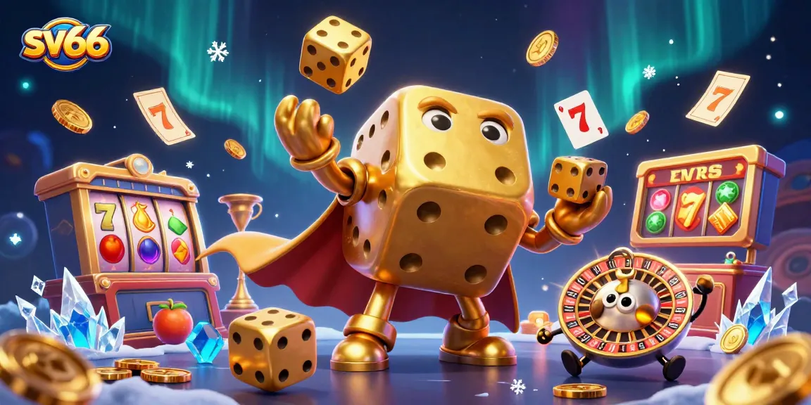 Engage with sv66's immersive online gaming featuring golden dice and vibrant slot elements.