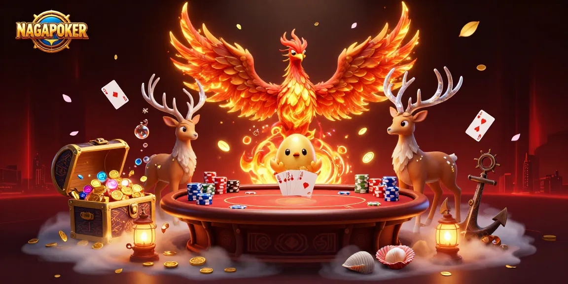 NAGAPOKER showcases an engaging poker scene with vibrant characters and dynamic game elements.