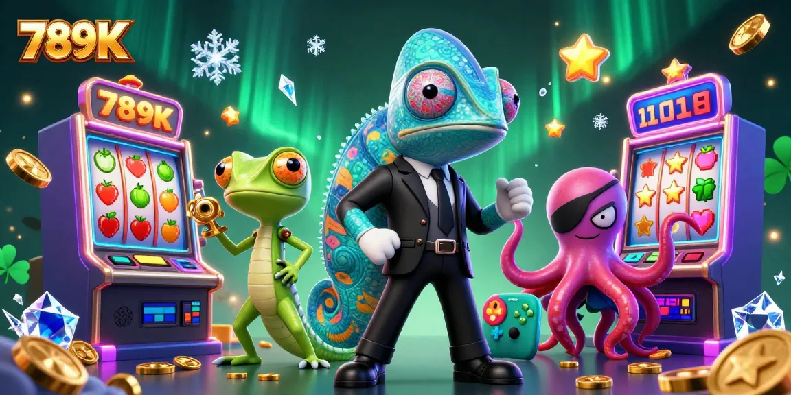 Experience thrilling gaming action at 789K with vivid slot machines and colorful characters in dynamic casino ambiance.