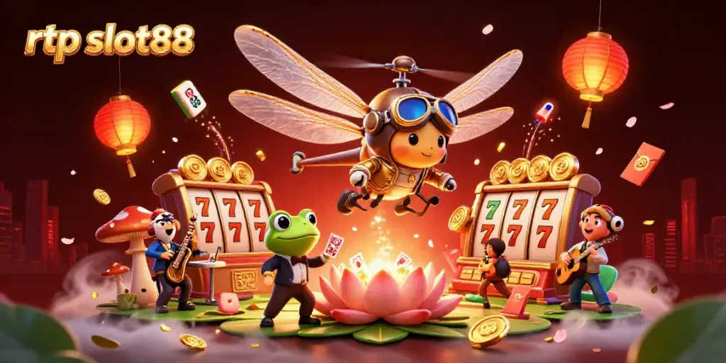 RTP slot88 memberikan pengalaman bermain slot yang menarik dengan karakter kartun dalam suasana kasino.