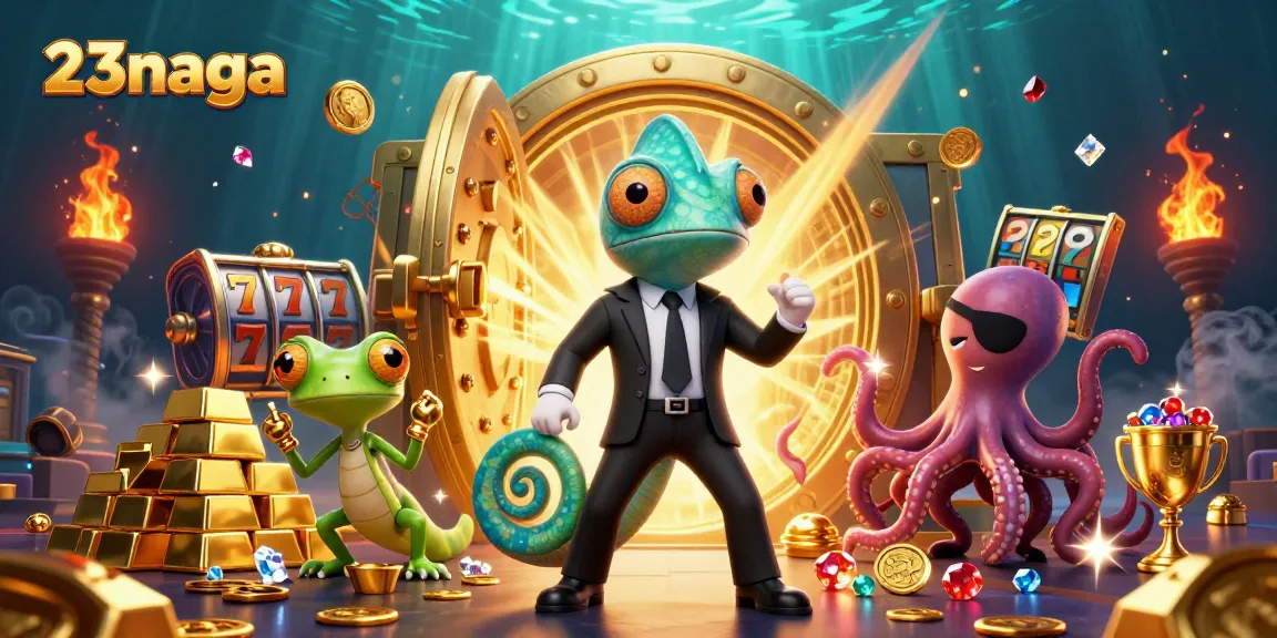 Experience the vibrant thrill of 23naga as colorful characters win with overflowing slot game treasures.