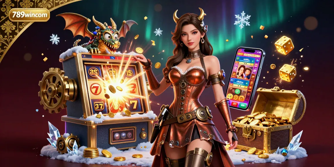 Experience the thrill of winning at 789wincom with vibrant casino game elements and dazzling jackpot visuals.