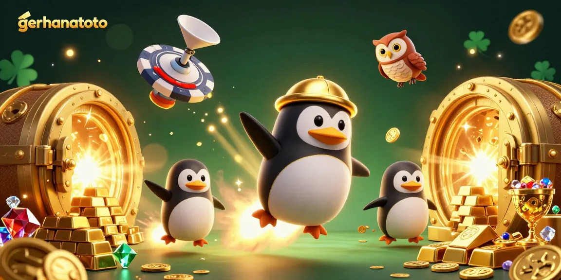 Mainkan gerhanatoto dengan penguin emas dan mencuri harta karun mewah dalam dunia kasino.