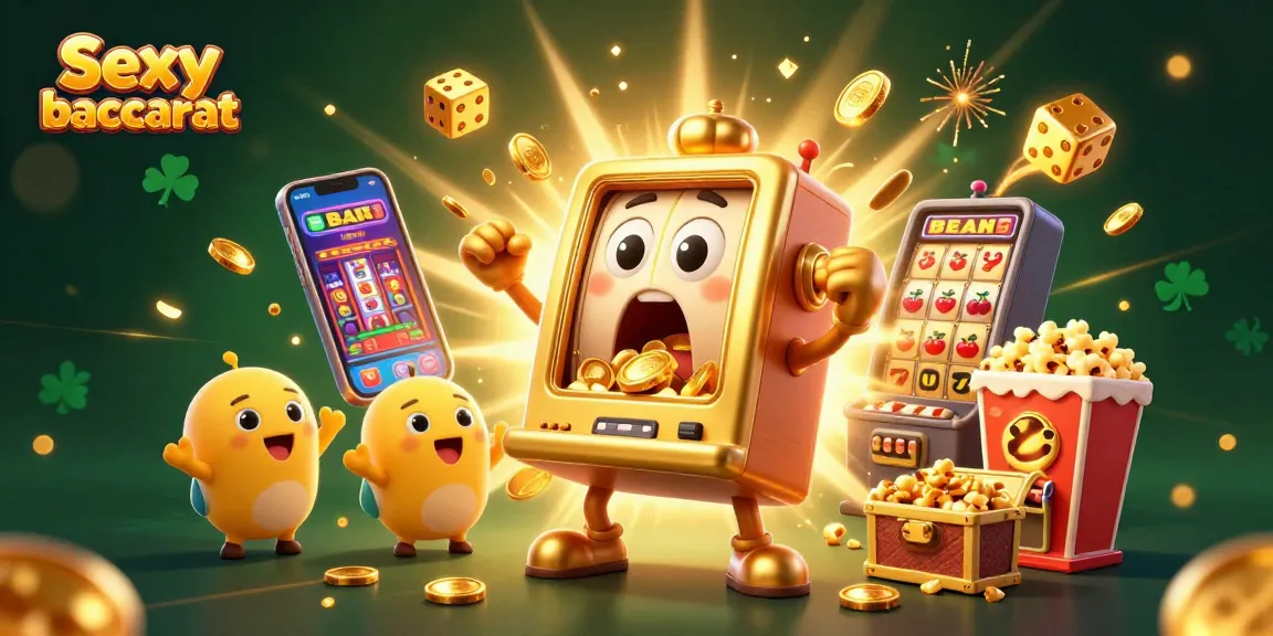 Experience the excitement of Sexy baccarat with vibrant casino elements and animated characters in this dynamic illustration.
