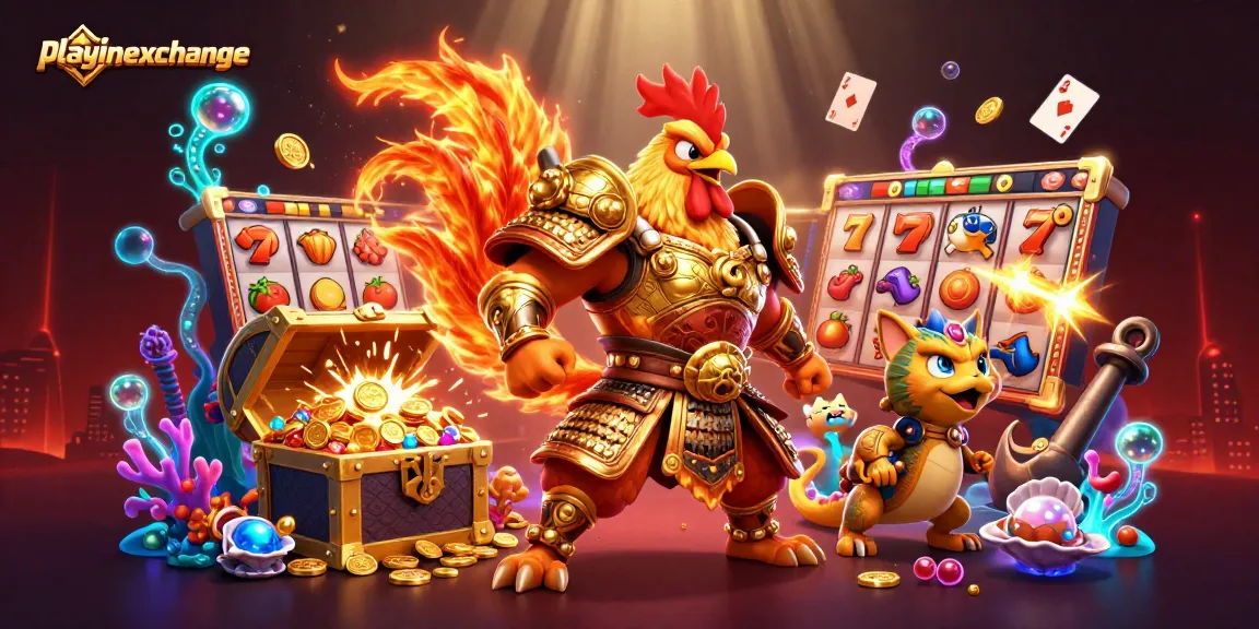 Engage with the exciting playinexchange gaming experience featuring dynamic slot reels and vibrant characters.